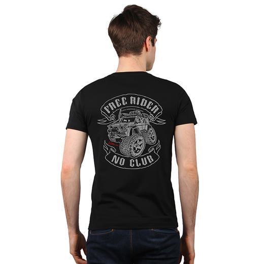 自由基地大G奔驰卡通版图案设计个性越野车印花新疆弹力棉短袖T恤 NMT-2130 商品图1