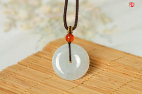 天然翡翠平安扣吊坠  配精美挂绳