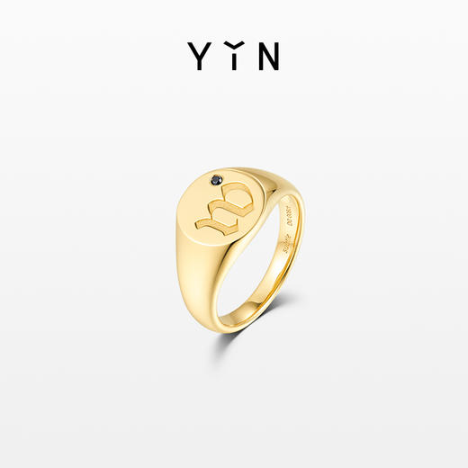 「印」厚重黑钻印章戒指 商品图0