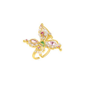 Manreya玛芮雅“彩蝶幻境”蝴蝶水晶戒指