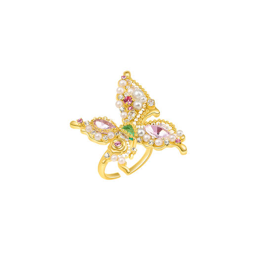 Manreya玛芮雅“彩蝶幻境”蝴蝶水晶戒指 商品图0