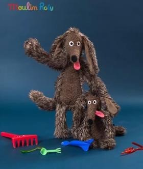 法国moulinroty法国儿童书籍玩偶系列-小号脏脏狗 高36厘米