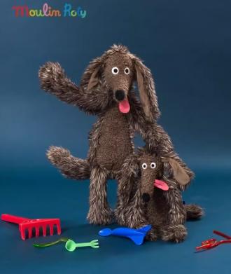 法国moulinroty法国儿童书籍玩偶系列-小号脏脏狗 高36厘米 商品图0