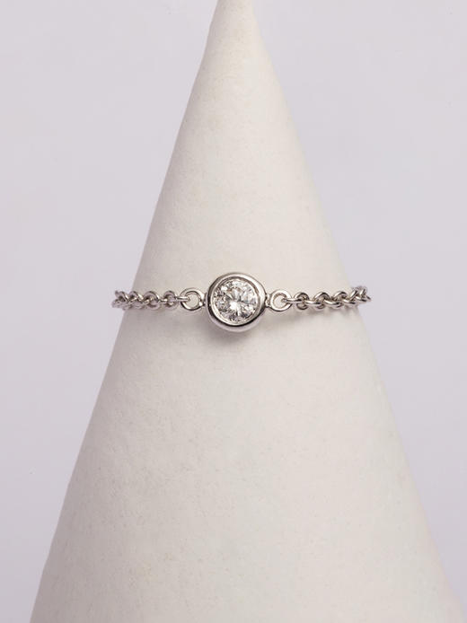 LUCINE 流光链戒18K黄金可调节钻石戒指520礼物宝藏女孩叠戴感 商品图2