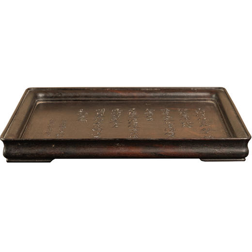 清 红木诗文呈盘 商品图5