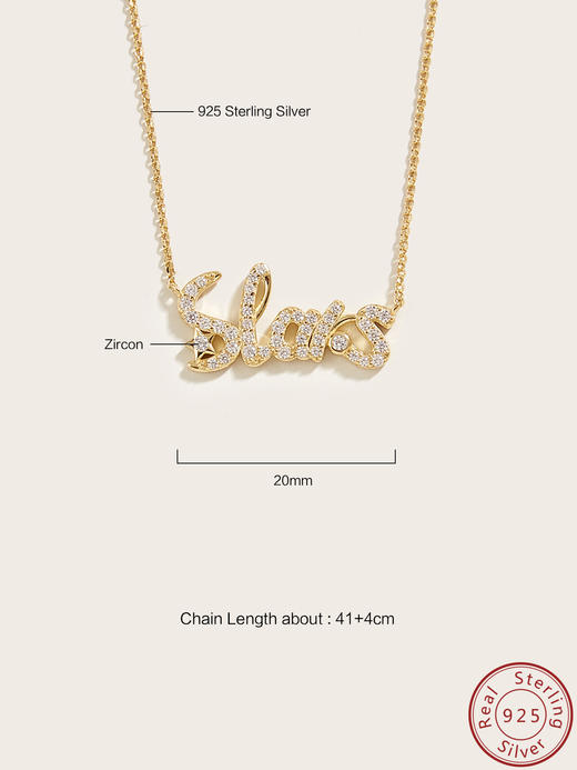 【品牌授权 】LACLOCHE纯银镀金“STARS”繁星项链 颜色：14K黄； 材质：925银 商品图2