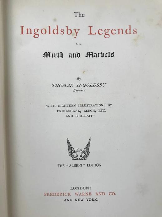 约19世纪后期 英格斯比传奇故事集 克鲁克香克、里奇等名家18幅插图 漆布精装32开 商品图3