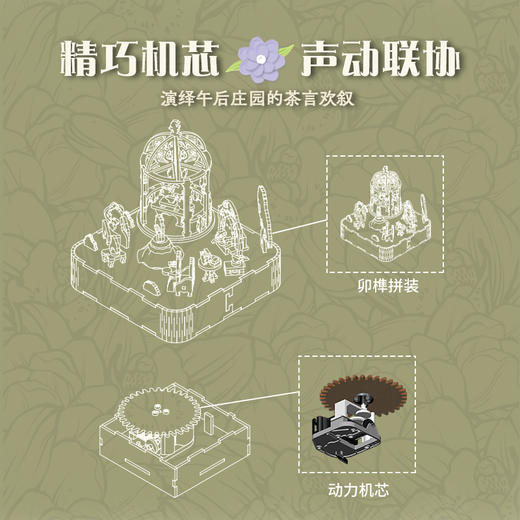 同趣 花间圆舞曲拼装八音盒 生日礼物 商品图3