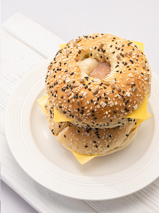 德芮面包公司 培根芝士贝果三明治 3个/盒 商品图1