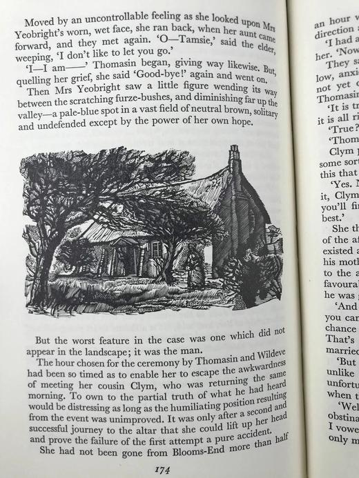 托马斯·哈代《还乡》（1986） 数十幅木版画插图 精装18开带书匣 商品图13