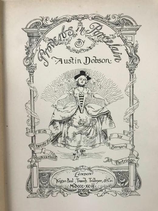 1893年 奥斯丁·多布森《瓷器箴言》 24幅插图 漆布精装大32开 商品图3