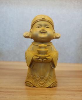 12cm大状元|连中三元°黄杨木摆件