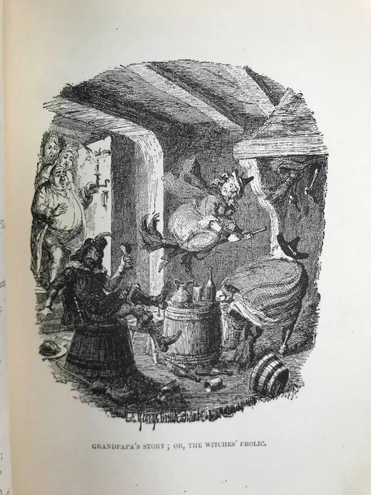 约19世纪后期 英格斯比传奇故事集 克鲁克香克、里奇等名家18幅插图 漆布精装32开 商品图10