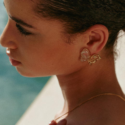【主持人李莎旻子同款】Garden of Eden 伊甸园系列  | 水晶蝴蝶耳环 商品图3