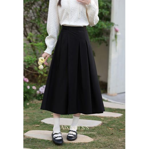 鹿向南《复古默片》时尚高腰半身裙新款气质绝美显瘦漂亮裙子L33888 商品图4