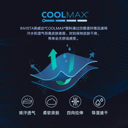 拓路者COOLMAX®凉感速干衣女款户外夏季情侣纯色超薄款短袖t恤男 商品图2