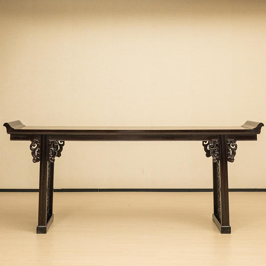 红木夹头榫透雕螭龙纹翘头案 商品图0