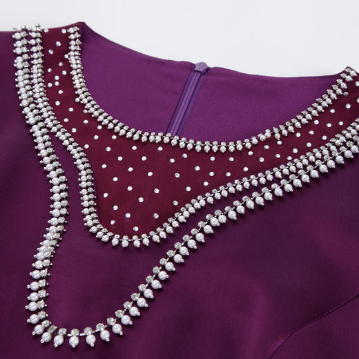 PF8G2斯尔丽2024新款商场同款修身钉珠小礼服连衣裙 商品图4