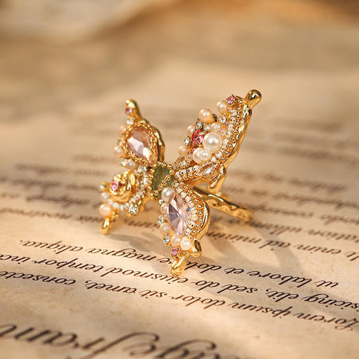 Manreya玛芮雅“彩蝶幻境”蝴蝶水晶戒指 商品图3