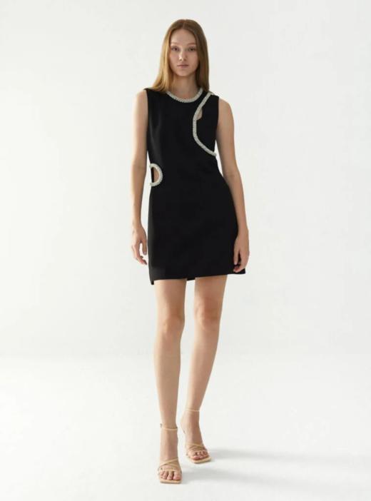 Jonathan Simkhai - Kat S/L Dress - 女装 - 连身裙 - 黑色 商品图0