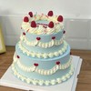 【简约时尚花边双层创意蛋糕】 商品缩略图0