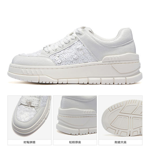 星期六时尚甜酷拼接厚底休闲板鞋SSC3112044 商品图6