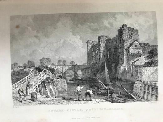 1844年 司各特小说集（卷2） 配精美版画插图 真皮精装16开 商品图7