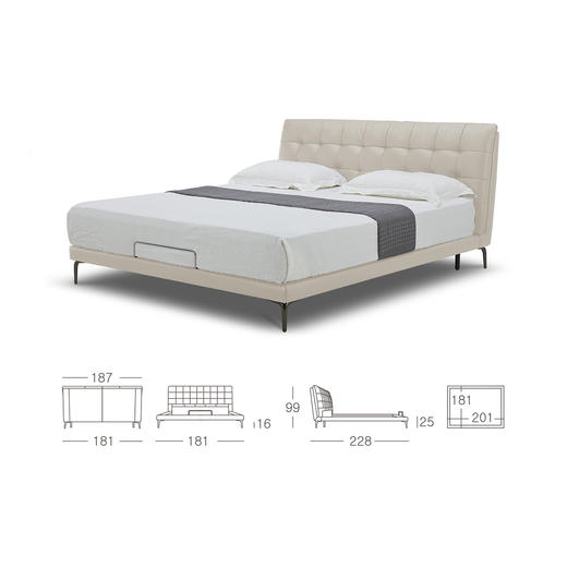 顾家家居整装 意式极简 皮艺软床 KZ.B1052 棋梦 商品图4