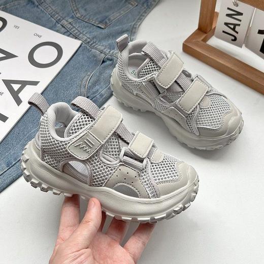 【网布鞋面，亲肤透气不捂脚】夏季新款儿童运动鞋 韩系凉鞋 镂空网面男童休闲鞋 轻便女童防滑跑鞋-QQ 商品图3