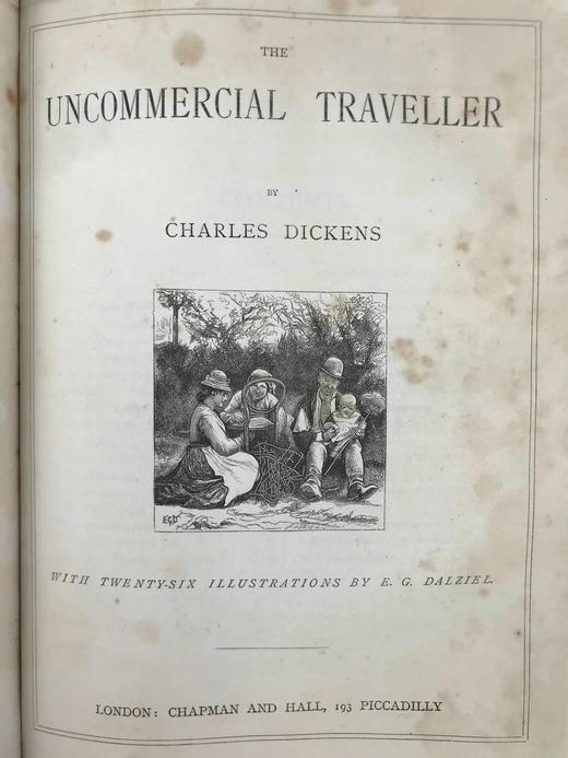 约19世纪后期 福斯特《狄更斯传》 狄更斯《非商业旅人/圣诞之书》 94幅插图 真皮精装16开 商品图3