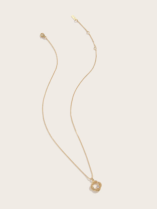 【品牌授权】LACLOCHE纯银镀金星环项链 颜色：14K黄； 材质：925银 商品图1