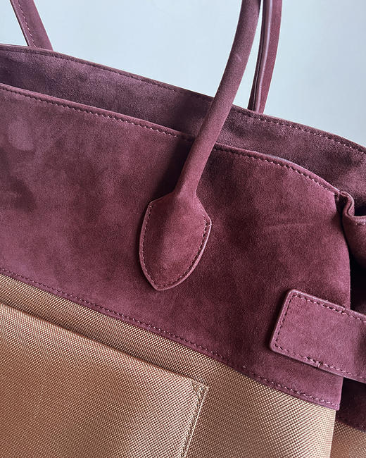 THS 6.1-限时 麂皮拼接尼龙手提包 谁背谁好看包 旅行包 2色 CQ1324 商品图9