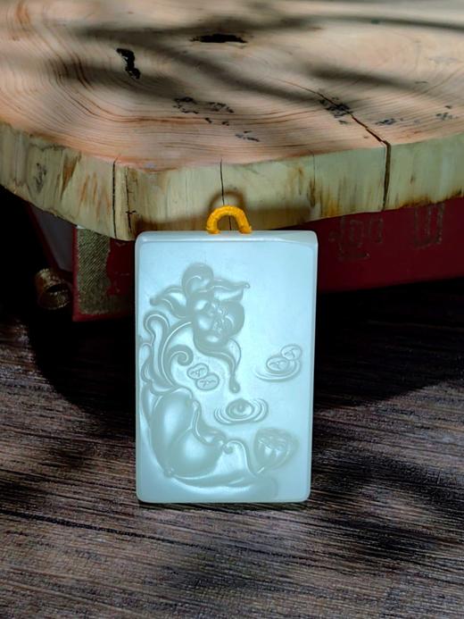 和田玉【和和美美】牌子项坠 商品图0