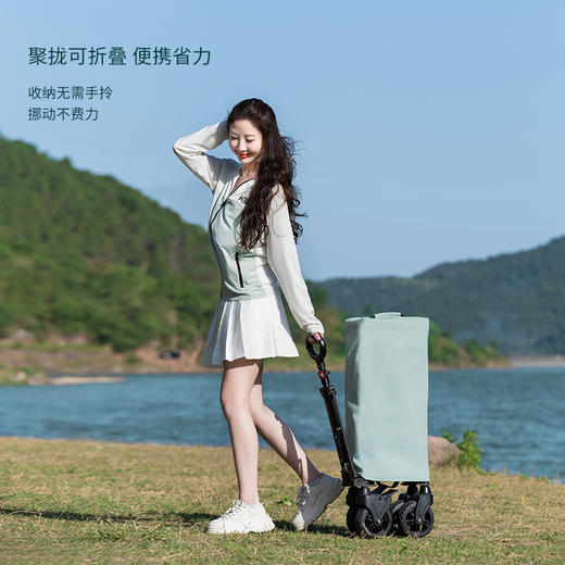 空钩悟道户外露营车 可折叠野餐手推车大容量营地儿童可躺拖车 商品图3