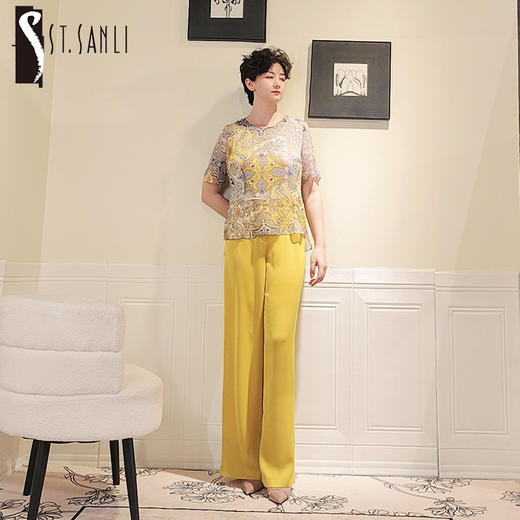 圣三利女装  新款民族风中长款印花连衣裙SL2022107 商品图0