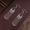 子佩集S990银【明月照雪】耳环【LEH000043-1】纯银花丝水滴流苏2405 商品缩略图1