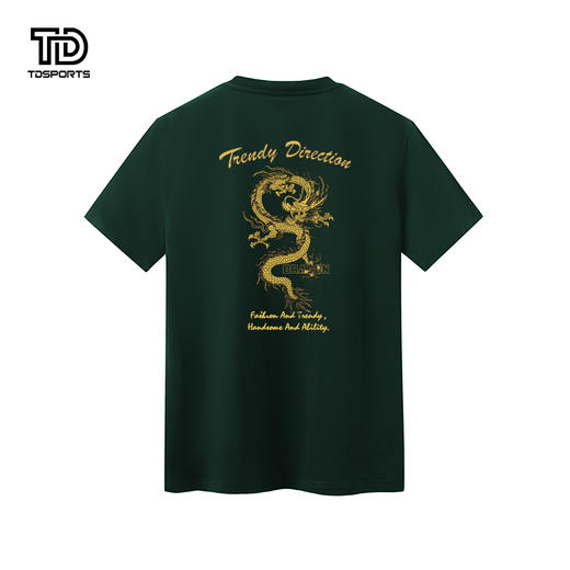 tdsports唐代运动潮牌国潮风龙龙年龙图案休闲圆领短袖上衣T恤 商品图3