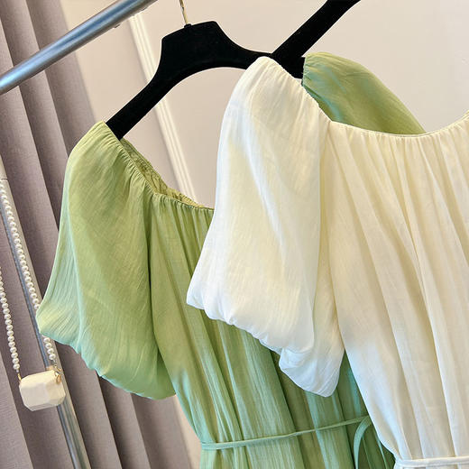 【120-320斤加大码连衣裙】夏季甜美中长款系带胖mm显瘦A字裙 清新甜美的气息 商品图2