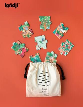 londji进口儿童拼图二阶昆虫水果认知游戏拼图《兔子的花园》故事益智玩具3岁+ 商品图2