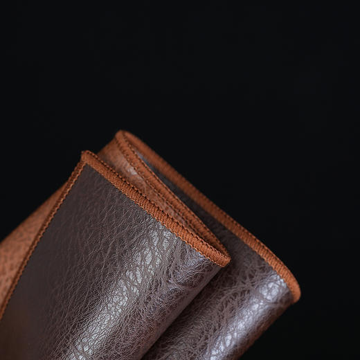 暗香疏影咖色双面皮茶席中式皮革茶席干泡台茶桌垫高档双面茶几茶席布禅意防水茶旗 商品图4