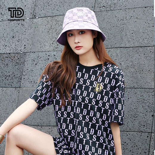 tdsports新款印花紫色渔夫帽四季防晒遮阳帽子百搭休闲 商品图2