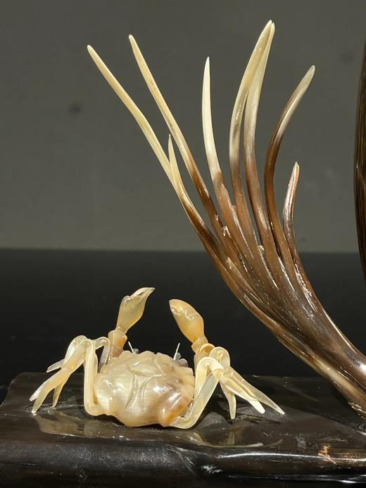 牛角巧雕案头笔筒摆件，顺丰包邮 商品图7