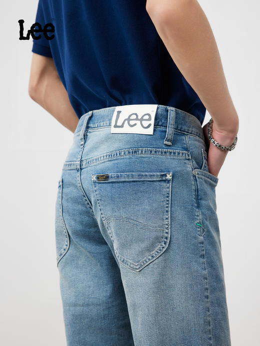 Lee商场同款24春夏新品726标准直脚精玉透凉浅蓝色男牛仔裤凉凉裤LMB241726P6600FA05194 商品图4