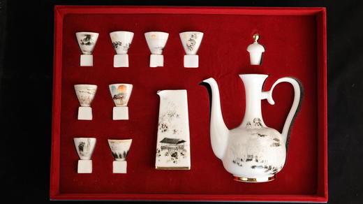 齐白石山水十二条屏酒具套装 商品图1