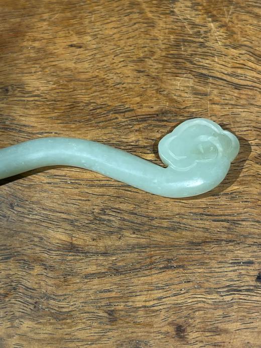 白玉雕如意云头波浪形发簪，顺丰包邮 商品图10