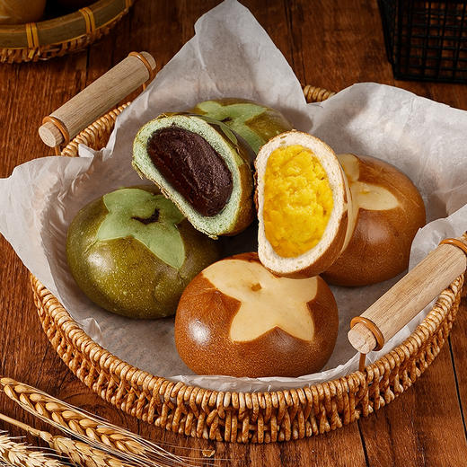 【健康状态“碱”回来！海盐芝士碱水面包】抹茶奶酪欧包碱水面包，馅料细腻浓稠入口即化，早餐代餐不单独添加蔗糖饱腹抹茶糕点零食Y 商品图0