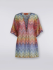 MISSONI - Short Cover Up - Multicolor Chevron - 女装 - 上衣 - 蓝红色 商品缩略图0