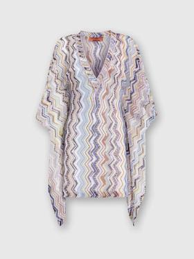 MISSONI - Short Cover Up - Multicolor Blue Tones - 女装 - 上衣 - 蓝色