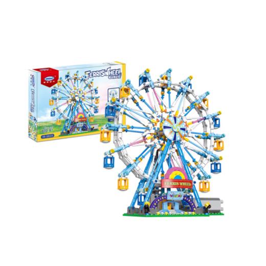 星堡积木（XINGBAO）梦幻旋转木马灯光电动摩天轮女孩拼装拼插积木玩具礼物6-12岁儿童 18023 电动灯光创意摩天轮 商品图0
