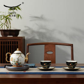 永丰源 夫人瓷石榴家园  14头陶瓷茶杯茶具套装 精致圆壶轻奢礼品